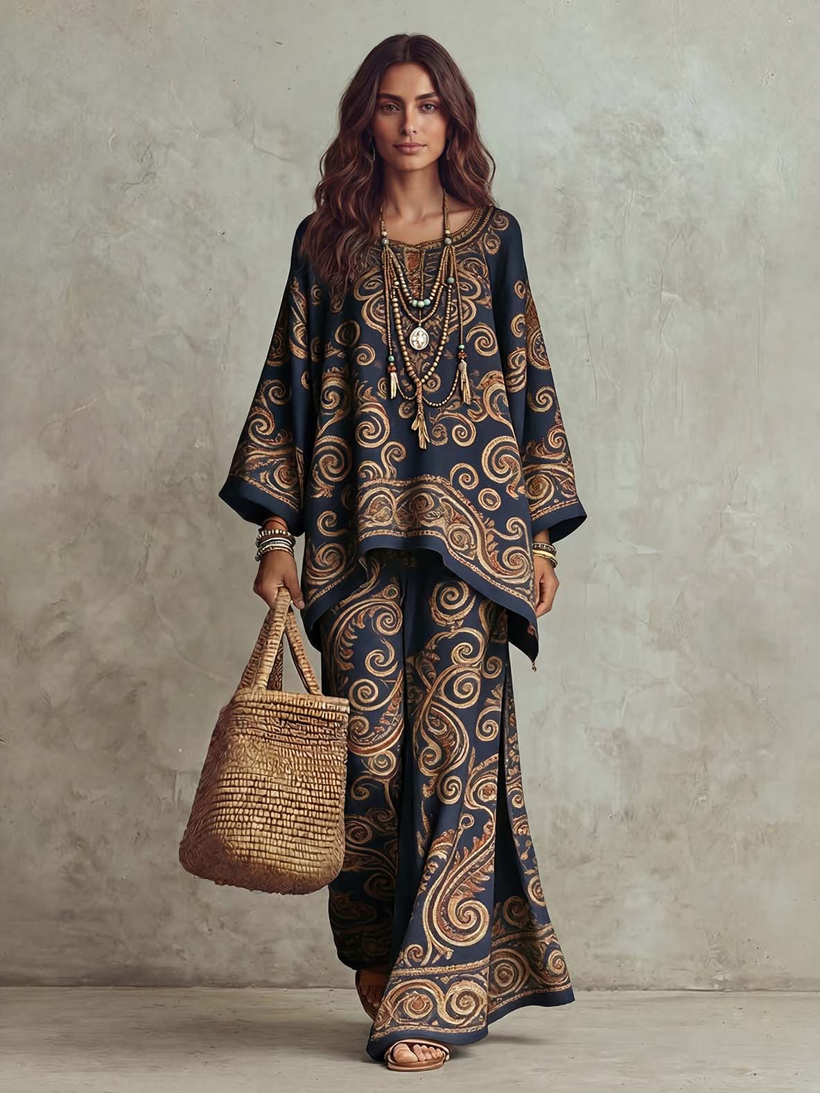 Unique Retro Bohemian Paisley Pattern Suit