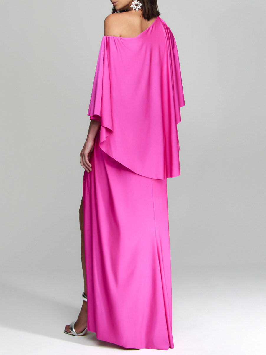 Long One-Shoulder Party Dress