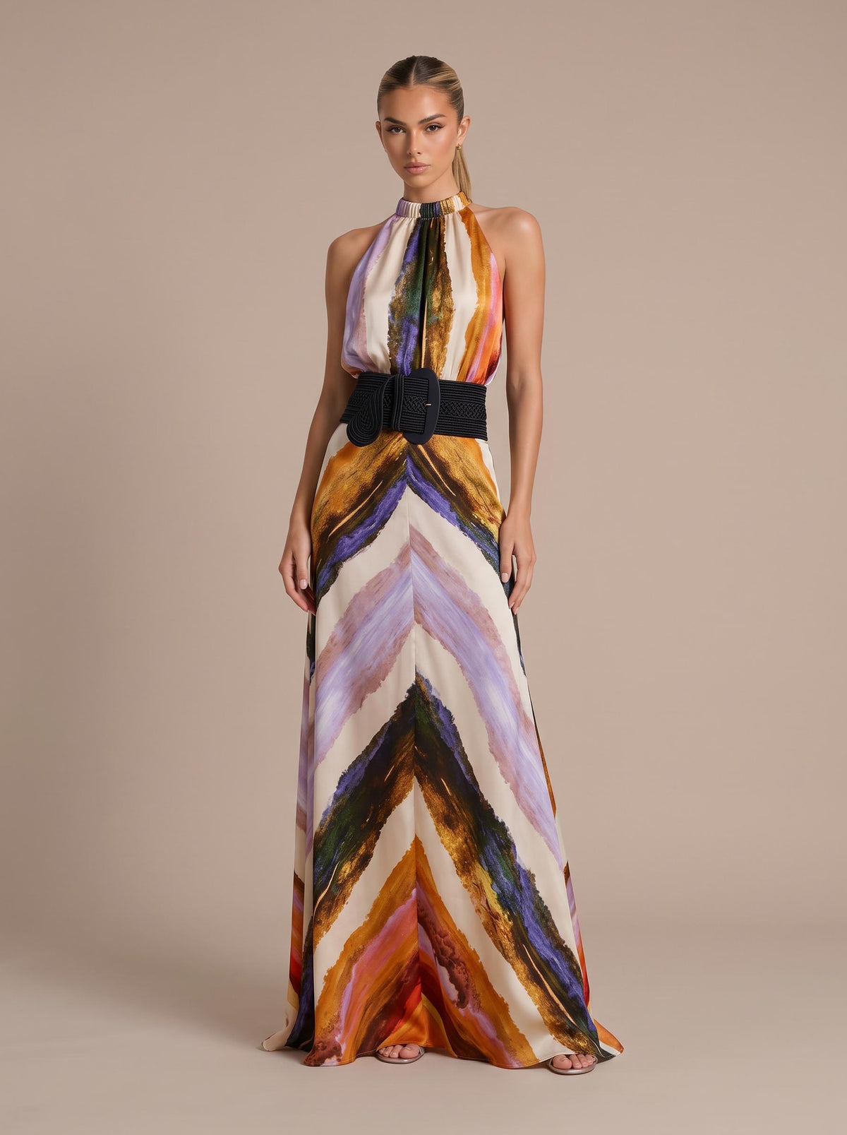 Elegant and Unique Abstract Print Camisole Top