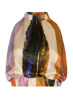 Elegant and Unique Abstract Print Camisole Top