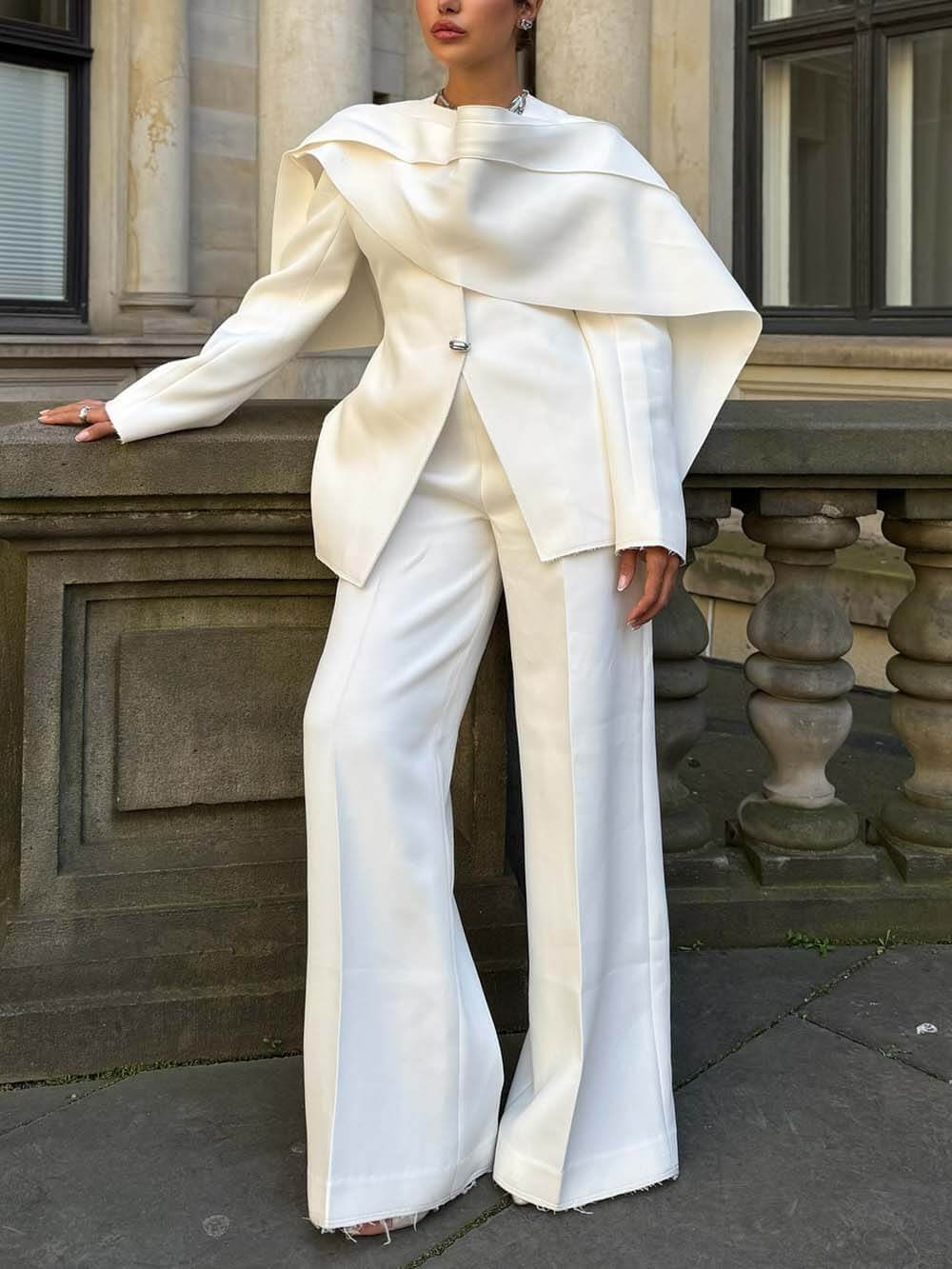 Statement Drape Exaggerated Blazer