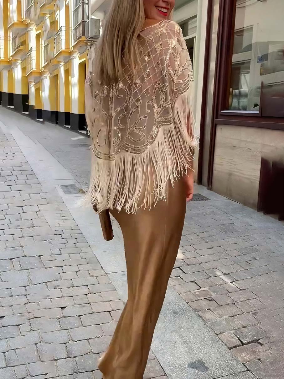 Elegant Satin Suspender Slit Maxi Dress