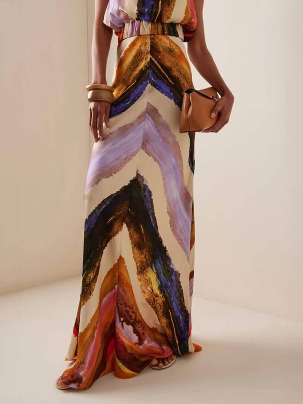 Elegant and Unique Abstract Print Camisole Top