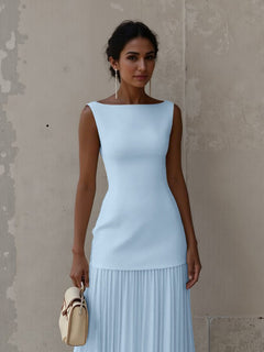 Exquisite Boat Neckline Maxi Top
