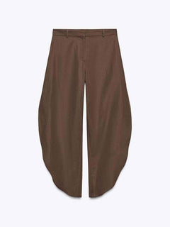 Oblique Collar Off-shoulder Bodysuits And Side Slits Wide Leg Pants Suit- Bodysuits