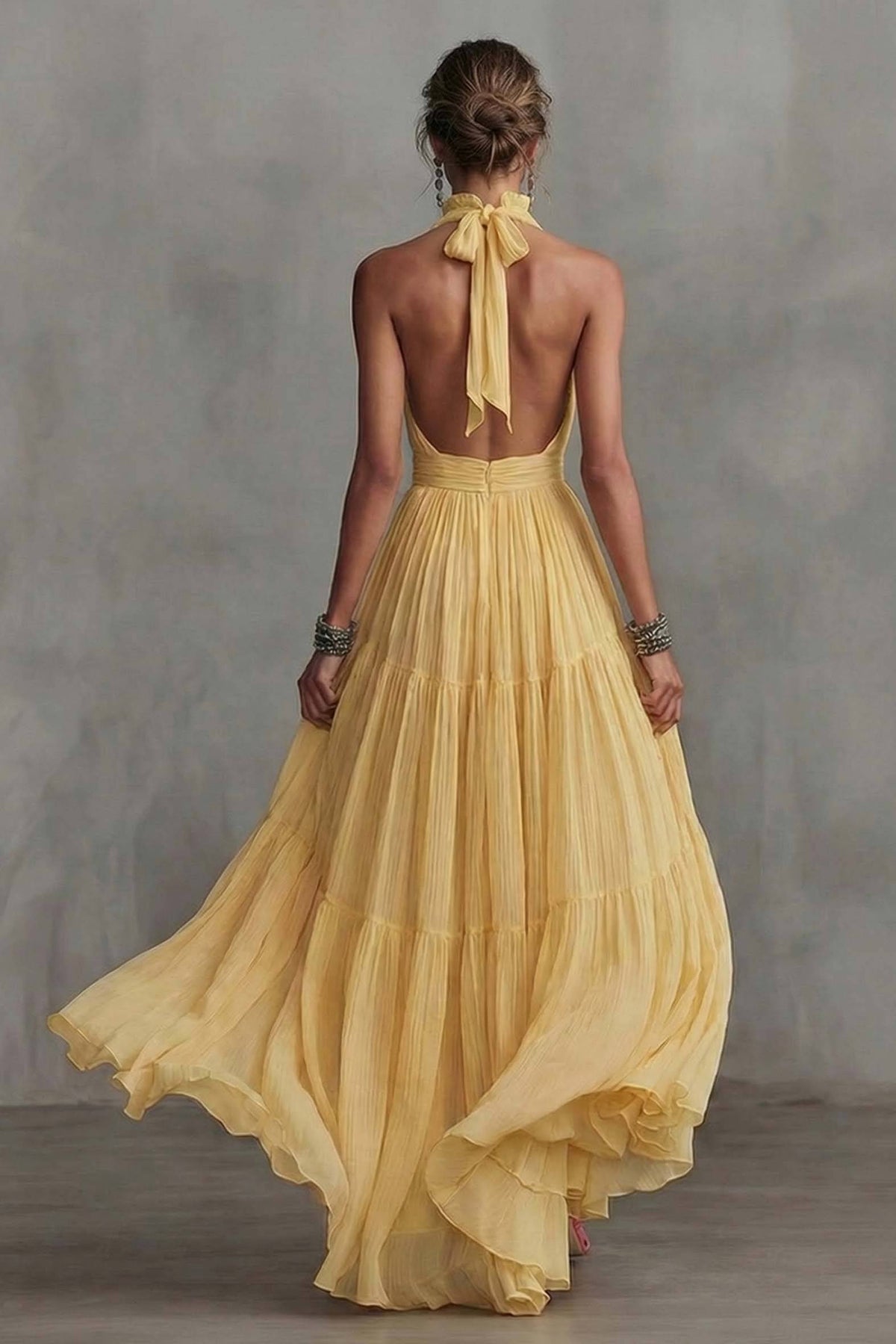 Lace V-Neck Maxi Dress